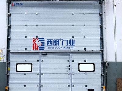 杭州满足消防要求的转折滑升门图2