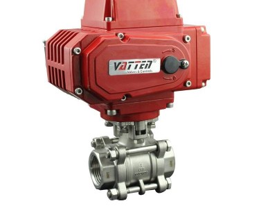 上海法登电动开关切断阀 NPT螺纹连接电动球阀图2