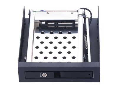 ST2510 2.5寸单盘软驱位SATA免工具内置硬盘抽取盒图1