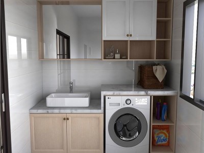 凯米特全屋全铝定制阳台卫生间洗衣机伴侣落地洗漱台