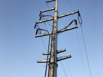 电力钢管杆生产厂家 热浸锌防腐直线杆价格图2