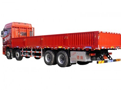 锣响轻型半挂车 栏板式载货车 物流运输车 铝合金轮胎图1