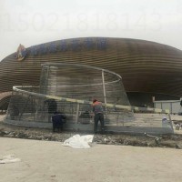 上海海洋馆入口旋转护栏 不锈钢艺术雕塑定制