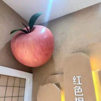 福州酒店装饰大苹果雕塑 不锈钢仿水果雕塑定制厂