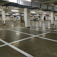 耐磨地坪地下车库划线施工处理