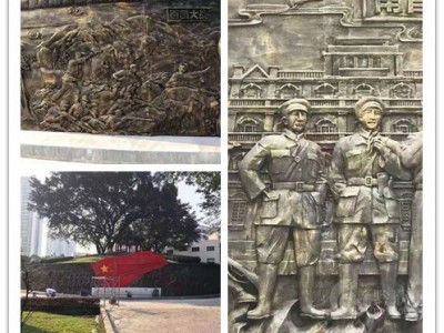 上海玻璃钢仿铜人物浮雕 室外雕塑景墙加工图2