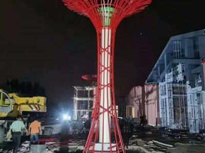 上海城市不锈钢景观树雕塑 镂空树定制图2