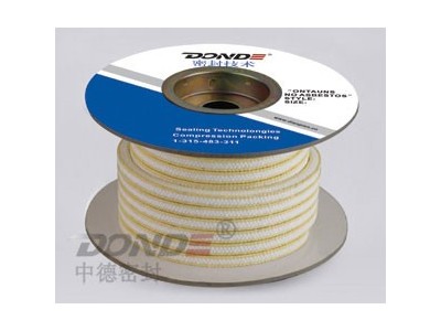 ZD-P1423芳纶包角白四氟盘根图1