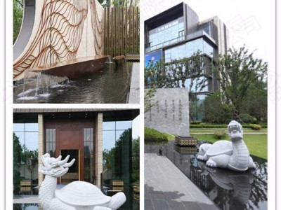 海东大型楼盘 然石材龙龟雕塑 动物景观摆件
