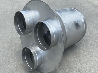 东莞圆形除尘风管 不锈钢螺旋风管吸头/分流器规格定做图2