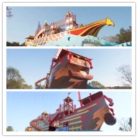 丽水景观开发 不锈钢游轮滑滑梯雕塑 轮船摆件