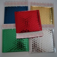 复彩色铝膜信封汽泡袋现货包邮