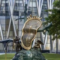鹤壁城市主题 小脚丫铜时钟雕塑 铸铜系列图例