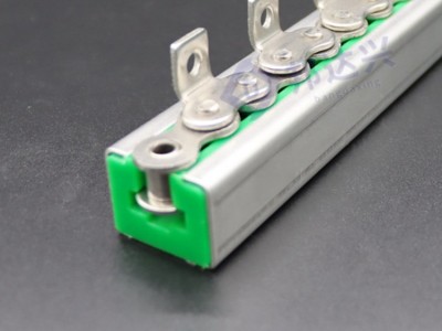 供应高分子轨道条 输送机导轨尼龙滑轨 绿色传输弯轨链条导轨