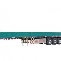 锣响挂车 新国标半挂车 栏板式挂车  60标箱 空气悬架