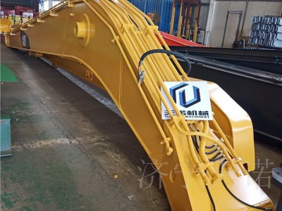 灾区支援挖机加长臂 水路两用钩机长臂咨询天诺 加长大小臂