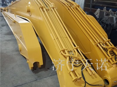 灾区支援挖机加长臂 水路两用钩机长臂咨询天诺 加长大小臂图2