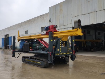 气动光伏式打桩机 液压螺旋钻轮式打桩机 全新长螺旋地基引孔机图6