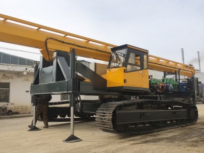 长螺旋式吊打一体机 气动凿岩一次性成孔 全新折叠杆打井机