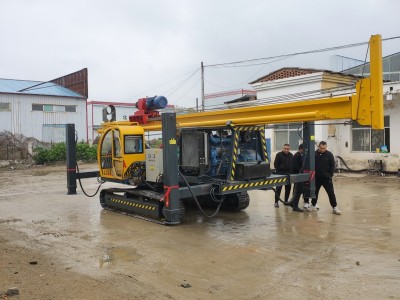 长螺旋式吊打一体机 气动凿岩一次性成孔 全新折叠杆打井机图4