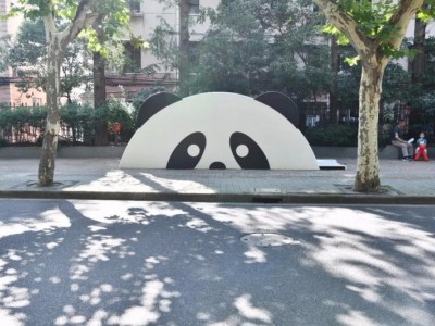 南京社区街道雕塑 不锈钢青蛙滑梯雕塑摆件图3