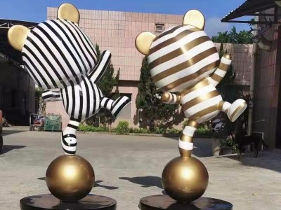 开封简约 电镀金不锈钢雕塑 水滴摆件图2