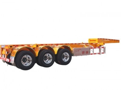 新国标锣响45英尺骨架车 轻型半挂车 空气悬架