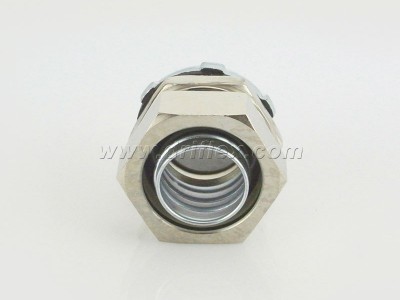 铜镀镍直接头/180度软管连接器配包塑金属软管图3