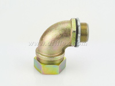 铁镀锌90度弯头/金属软管箱接头配防水平包管