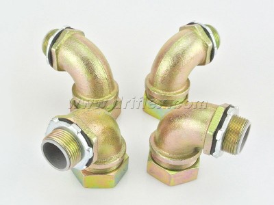 铁镀锌90度弯头/金属软管箱接头配防水平包管图3