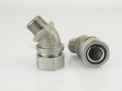 316不锈钢45度弯头/45度金属接头配304编织软管图2