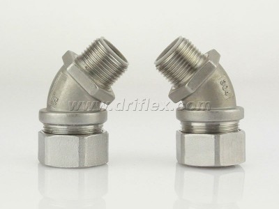 316不锈钢45度弯头/45度金属接头配304编织软管图3