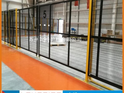 常州机械手围栏 常州工厂设备隔离网 镀锌网+钢管烤漆 龙桥图2