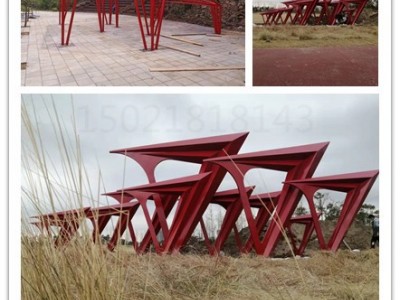 延安道路景观 不锈钢烤红漆雕塑 抽象鱼雕塑定制