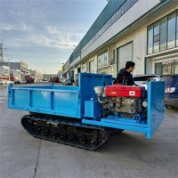 柴油轻便型手扶式履带运输车 工地手推车