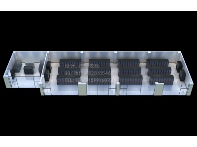 立体机房效果图制作|消防控制室|某妇幼保健院机房投标案例图2