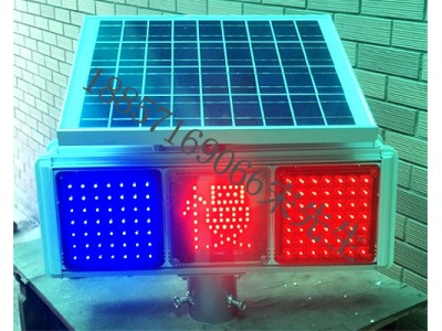 北京太阳能慢字爆闪灯 红慢字太阳能警示灯厂家图3