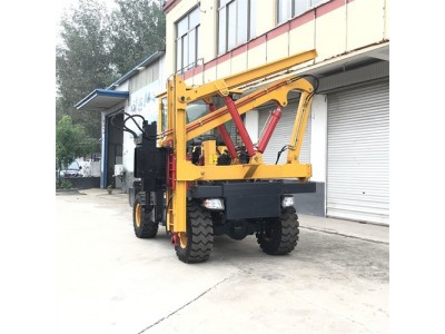 公路液压护栏打桩机 履带式波形防护打桩机图3