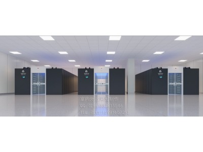 合肥一体化机房效果图制作|机柜冷通道|全景图设计图3