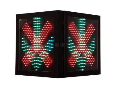 LED式车道控制标志 双向双面红叉绿箭车道指示灯