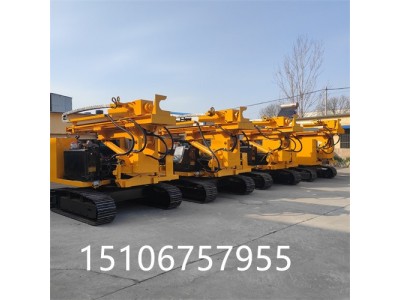 光伏工程山地打桩机 全液压光伏打桩机 360度旋转履带打桩机图2