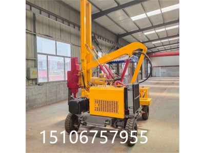 郭工公路护栏打桩机 轮式波形护栏打桩机 液压打拔钻一体机