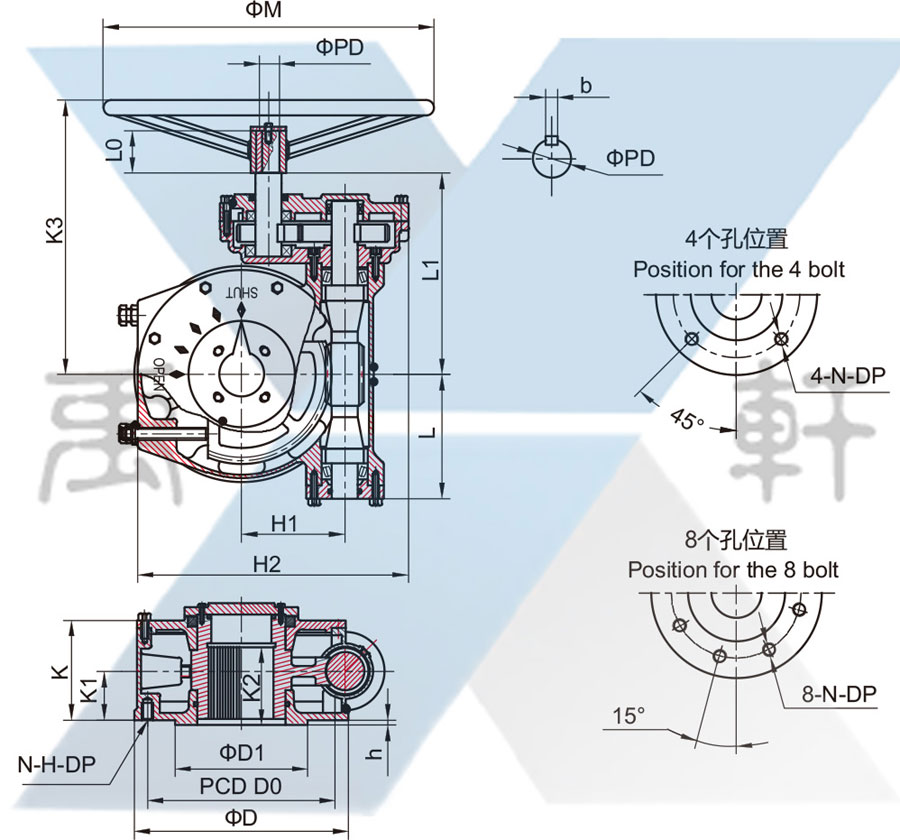 QDX3齿轮箱组合蜗轮减速机(图1) QDX3齿轮箱组合蜗轮减速机(图1)