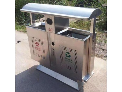 献县瑞达环卫不锈钢分类垃圾箱厂家定制图2