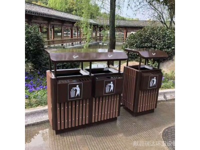 献县瑞达户外烤漆分类果皮箱厂家批发定制图5