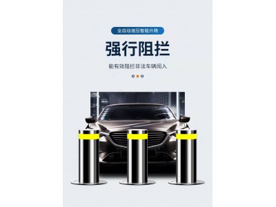 全自动液压升降柱 智能路桩 学校安防警示柱 防撞伸缩拦车柱图4