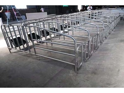 猪场限位栏热镀锌定位栏厂家直供图2