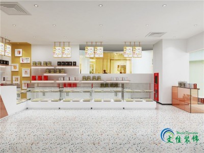 广州办公室装修公司文佳装饰位元堂保健品店铺装修设计案例图2
