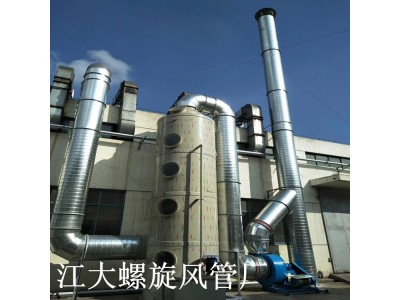 工业除尘排烟通风圆形铁管道佛山厂家定制镀锌螺旋风管图2