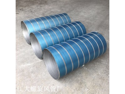 不锈钢白铁皮烟囱排烟工业除尘排风排气通风管道镀锌螺旋风管定制图5